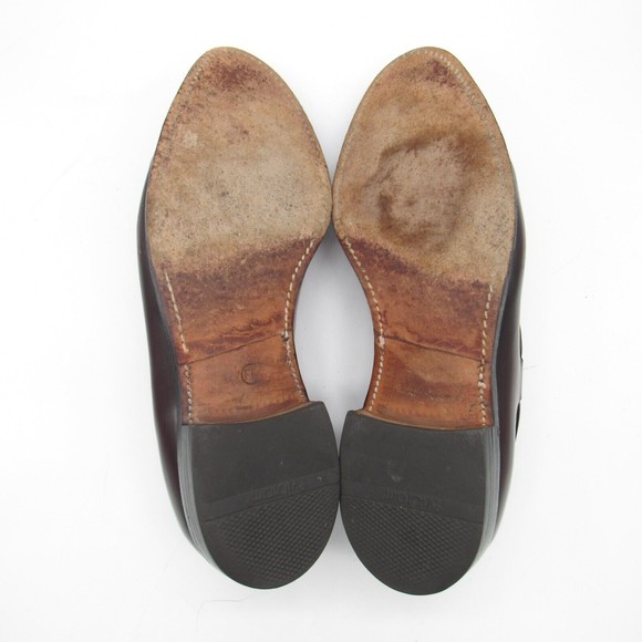 Allen Edmonds Mens Size 9 C Saratoga Loafers Burgundy Patent Leather Dress Shoes main image 4